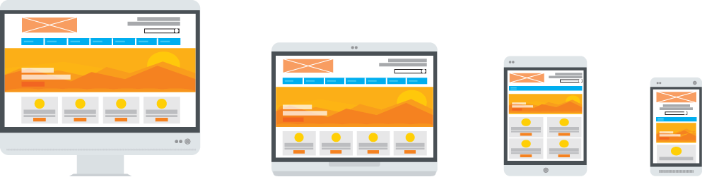 Vector illustration of responsive design